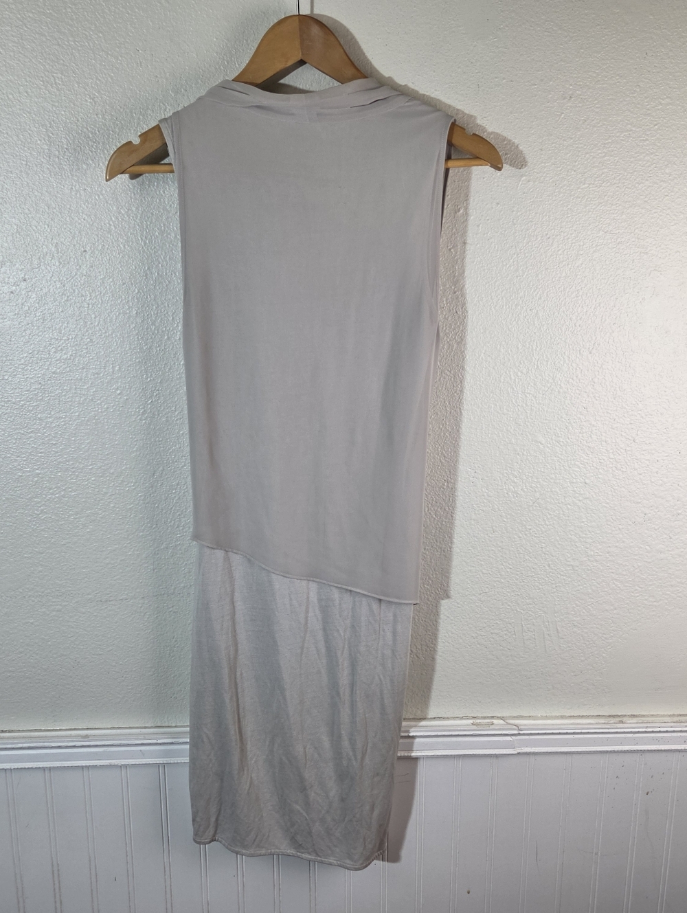 AllSaints Abi Dress Womens US 2 XS Gray Draped Sleeveless Midi Made in Portugal - Picture 3 of 16